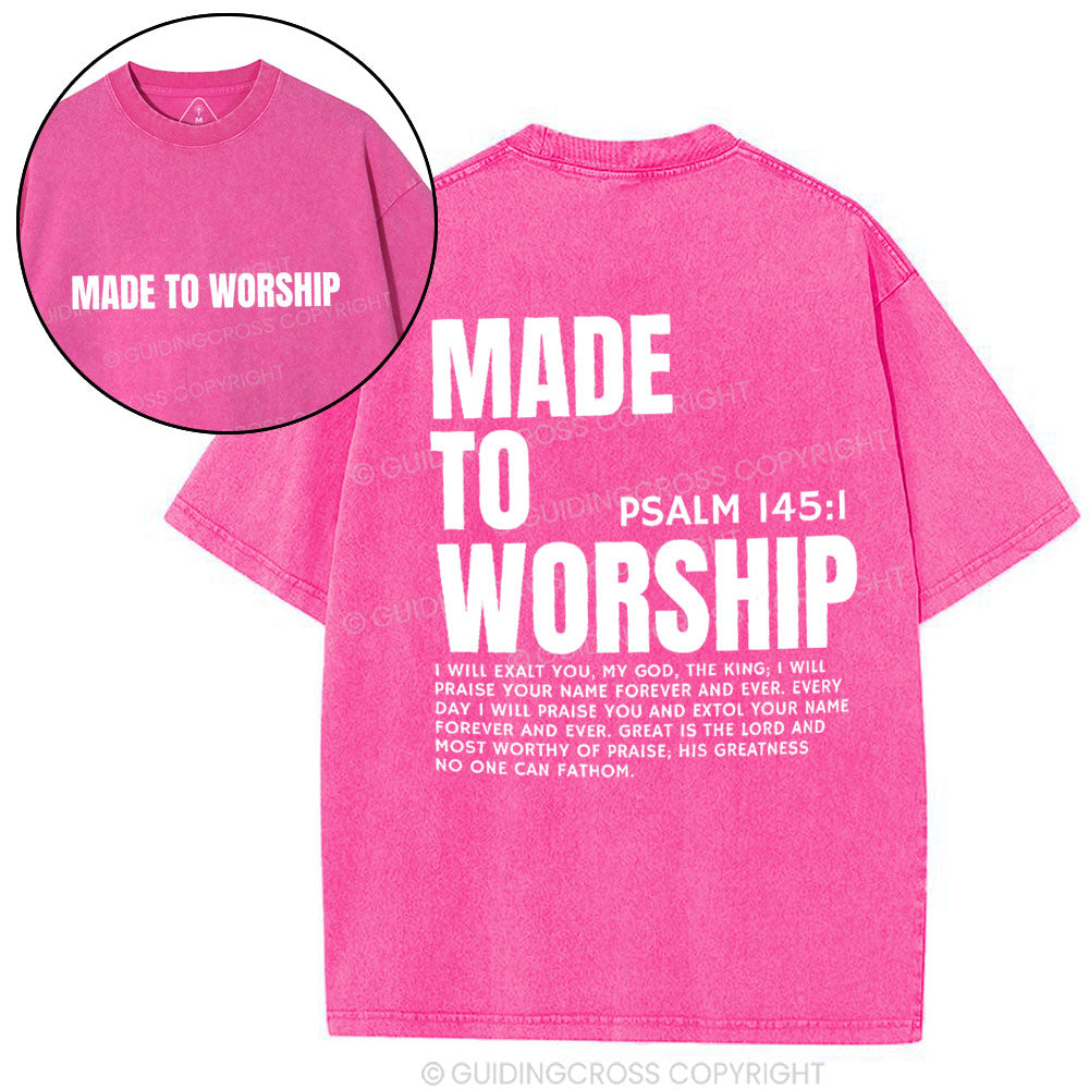 Made To Worship Christian Washed T-Shirt