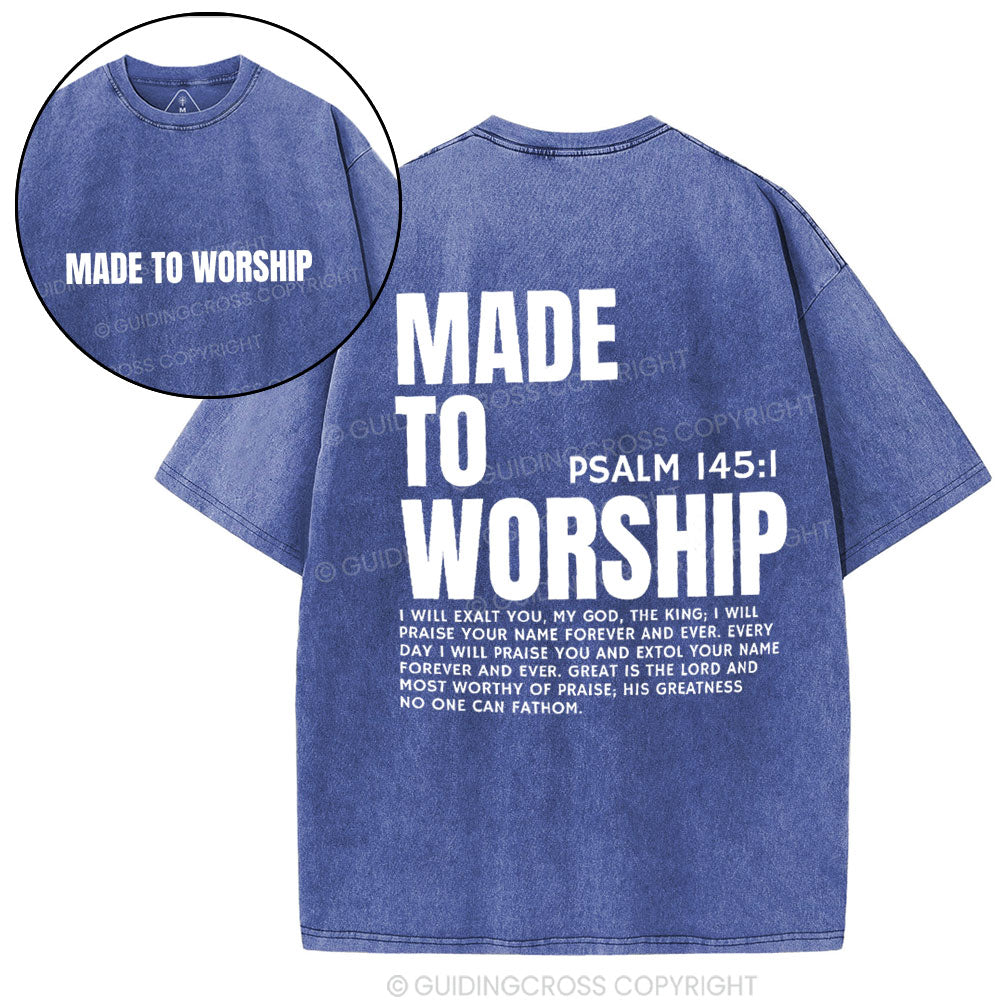 Made To Worship Christian Washed T-Shirt