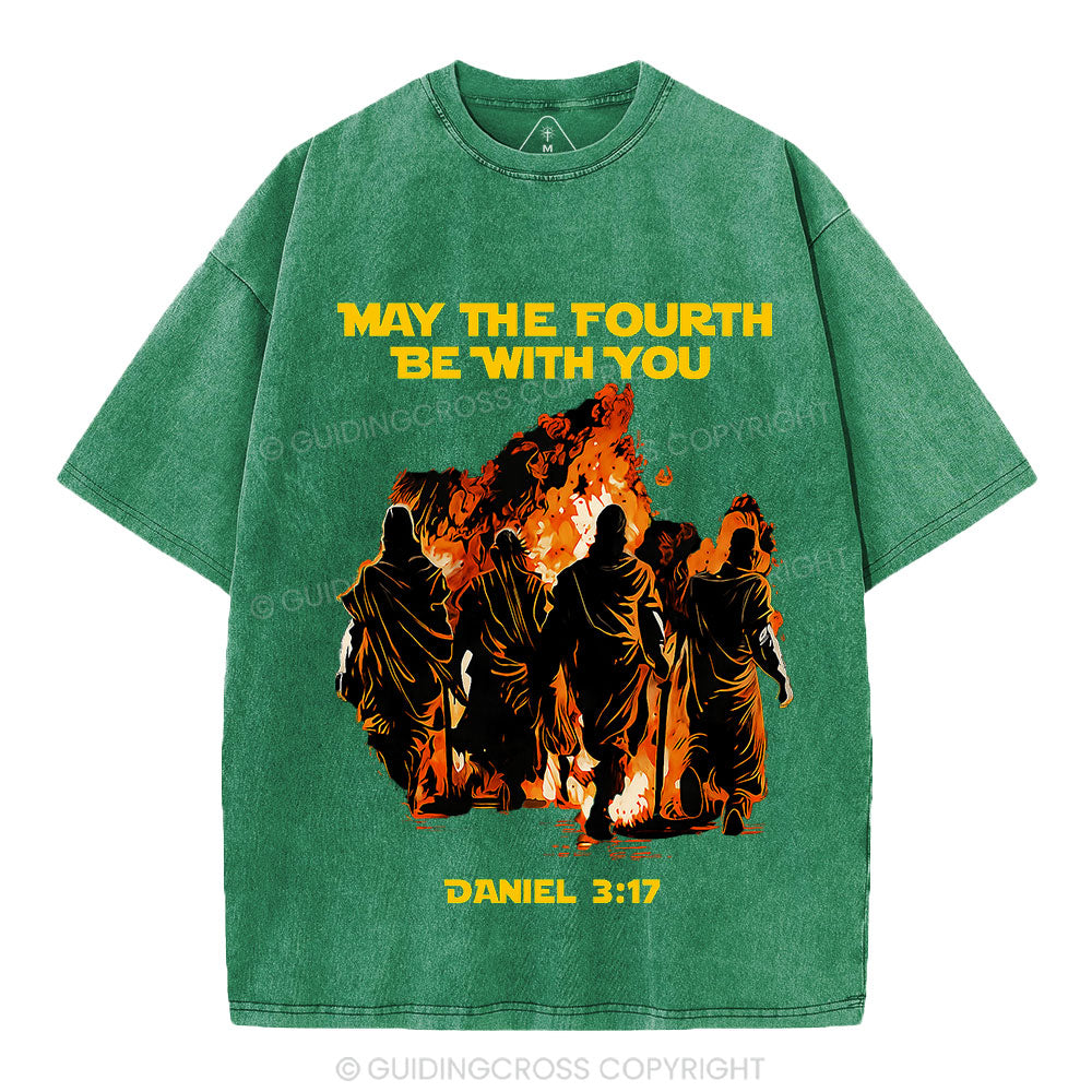 May The Fourth Be With You Christian Washed T-Shirt