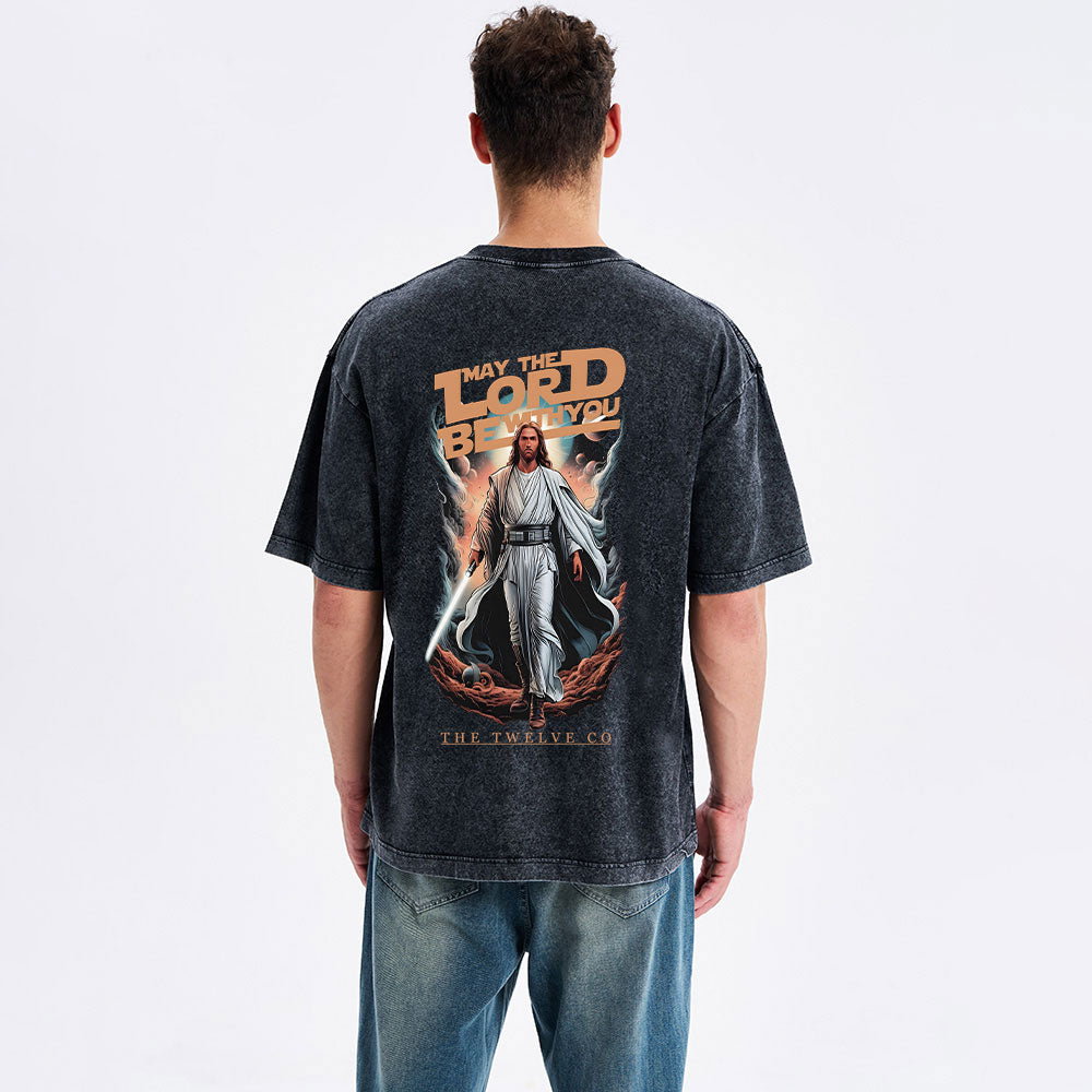May The Lord Be With You Christian Washed T-Shirt