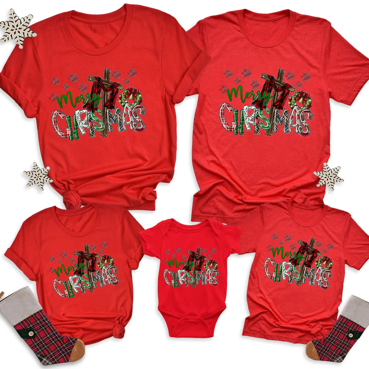 Merry Christmas Christian Family Matching Shirts