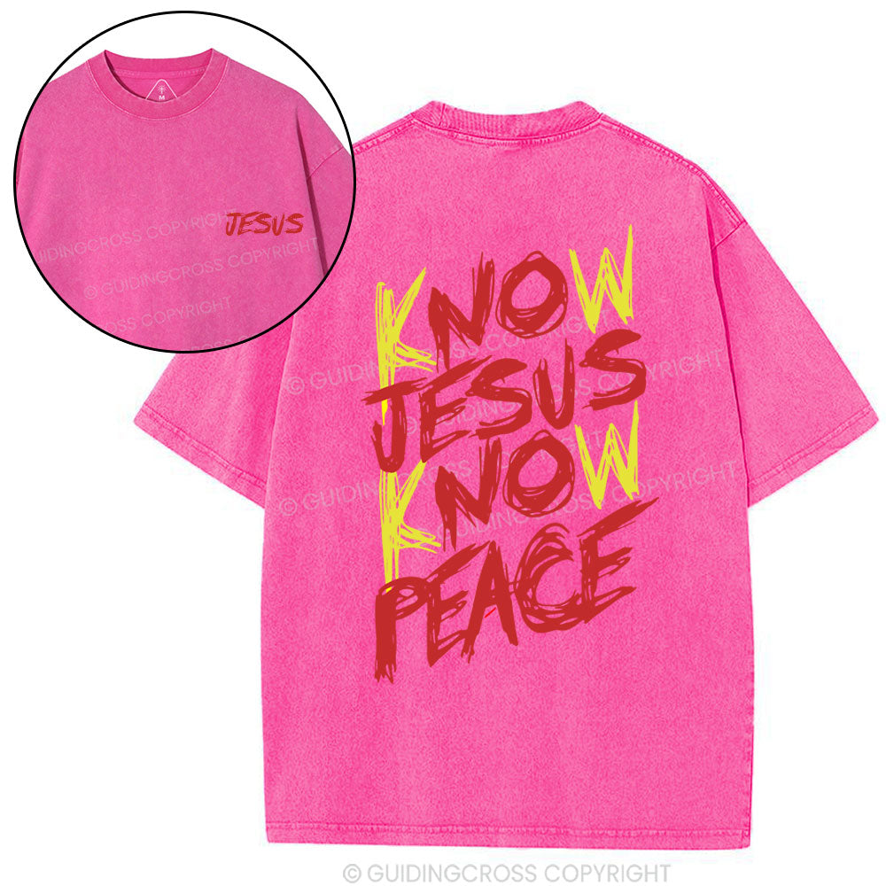 No Jesus No Peace Christian Washed T-Shirt