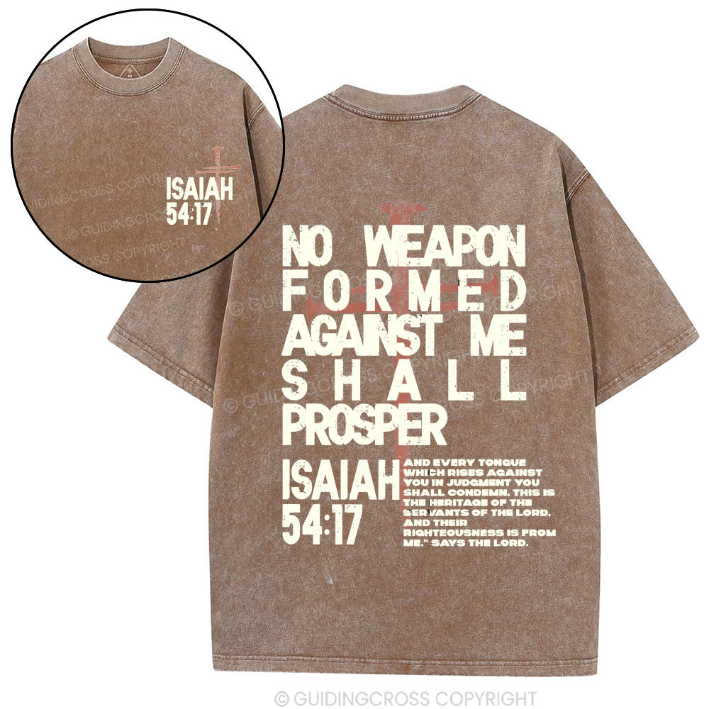 No Weapon Christian Washed T-Shirt
