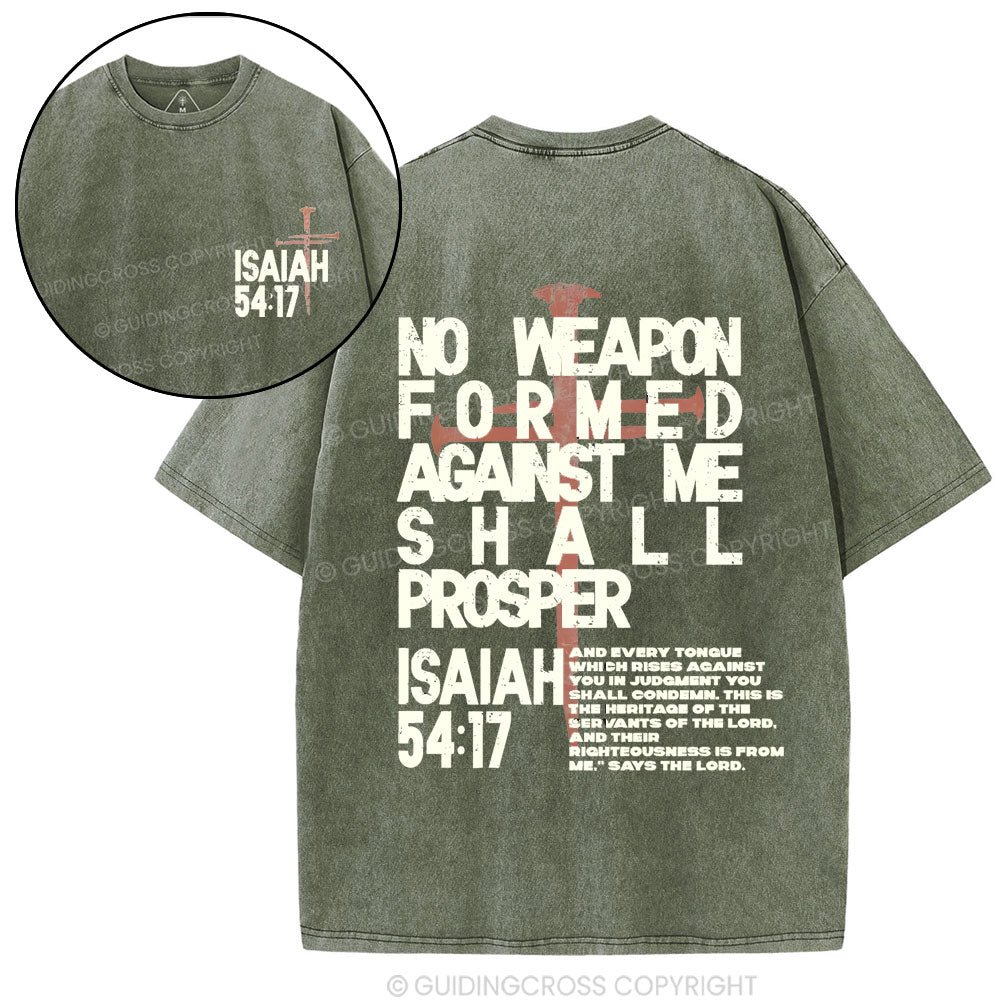 No Weapon Christian Washed T-Shirt