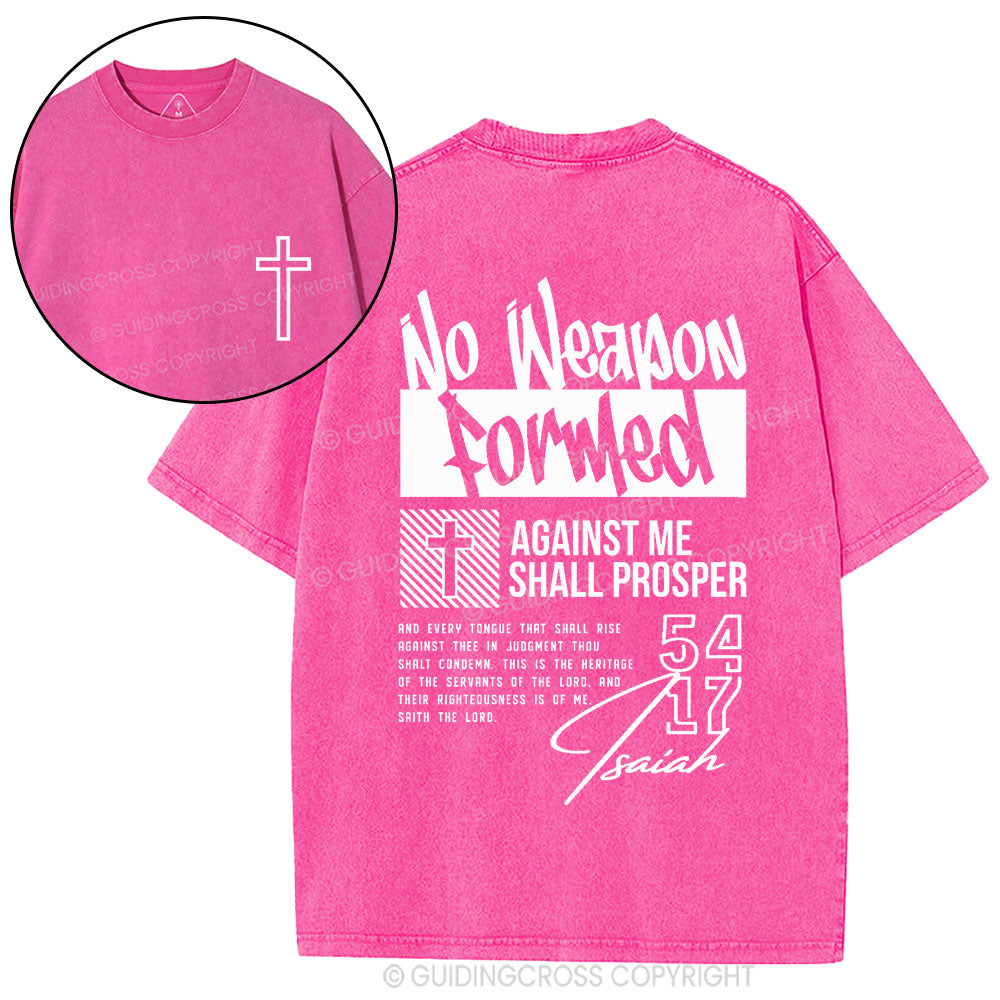 No Weapon Formed Christian Washed T-Shirt