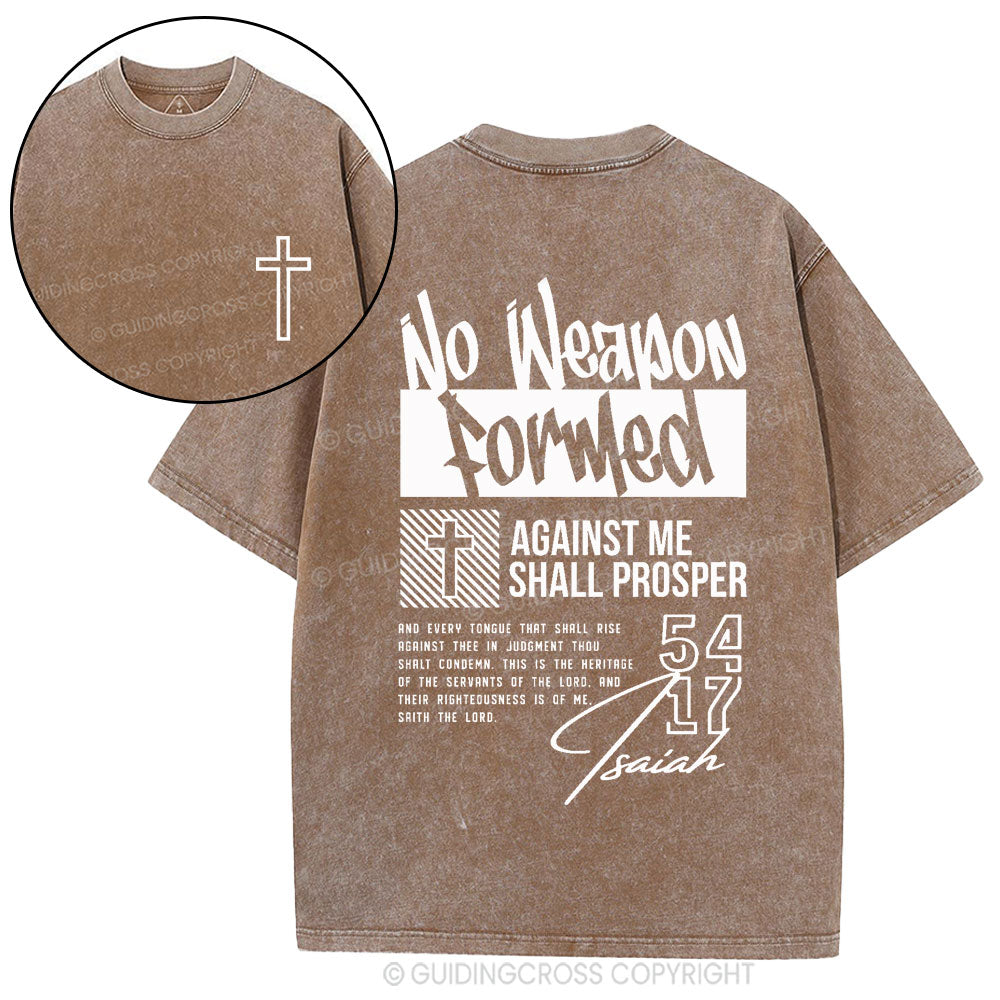 No Weapon Formed Christian Washed T-Shirt