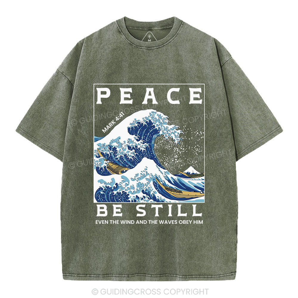 Peace Be Still Christian Washed T-Shirt
