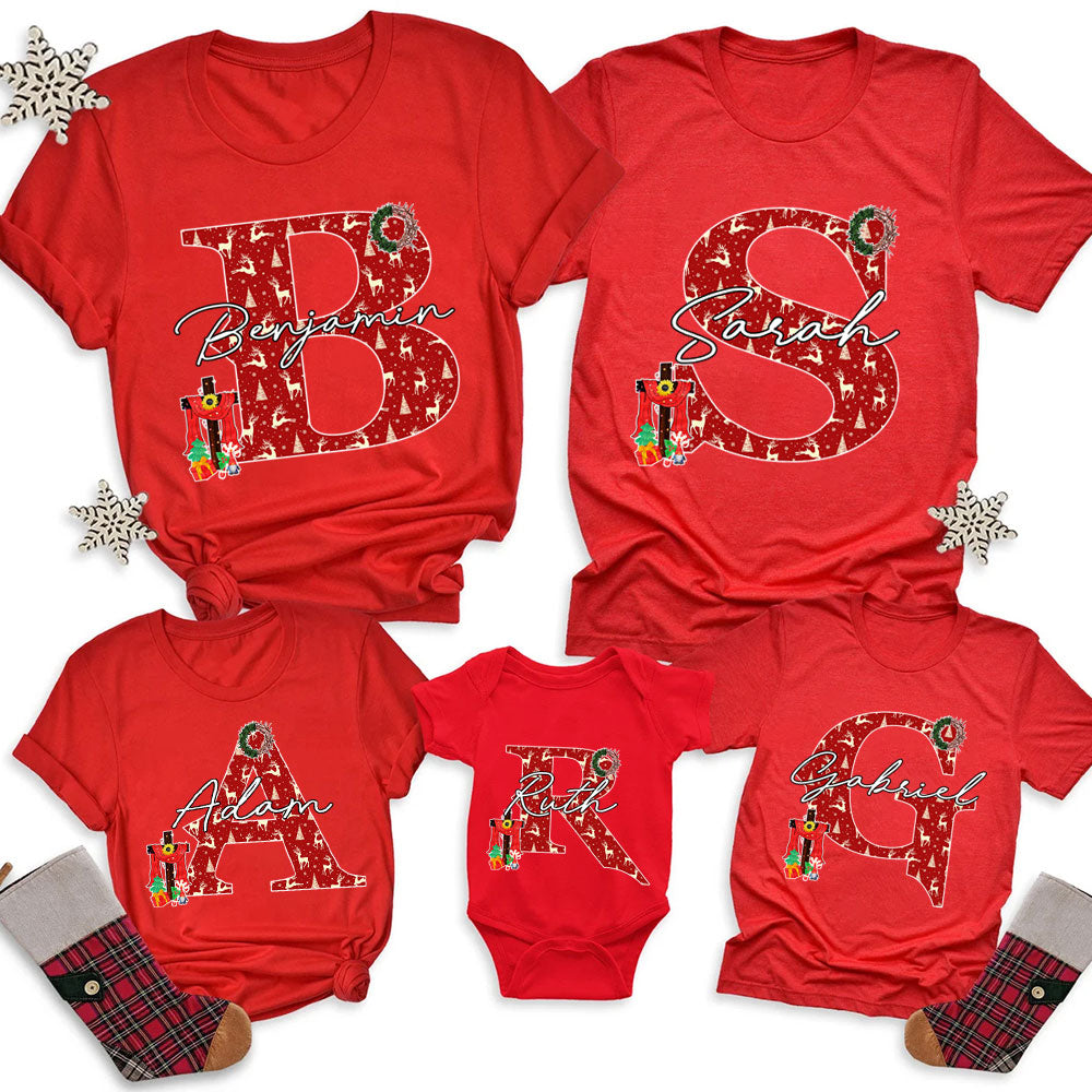 Personalized Christian Christmas Family Matching Shirts