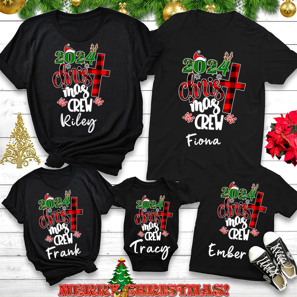 Personalized Christmas Crew Family Matching Shirts