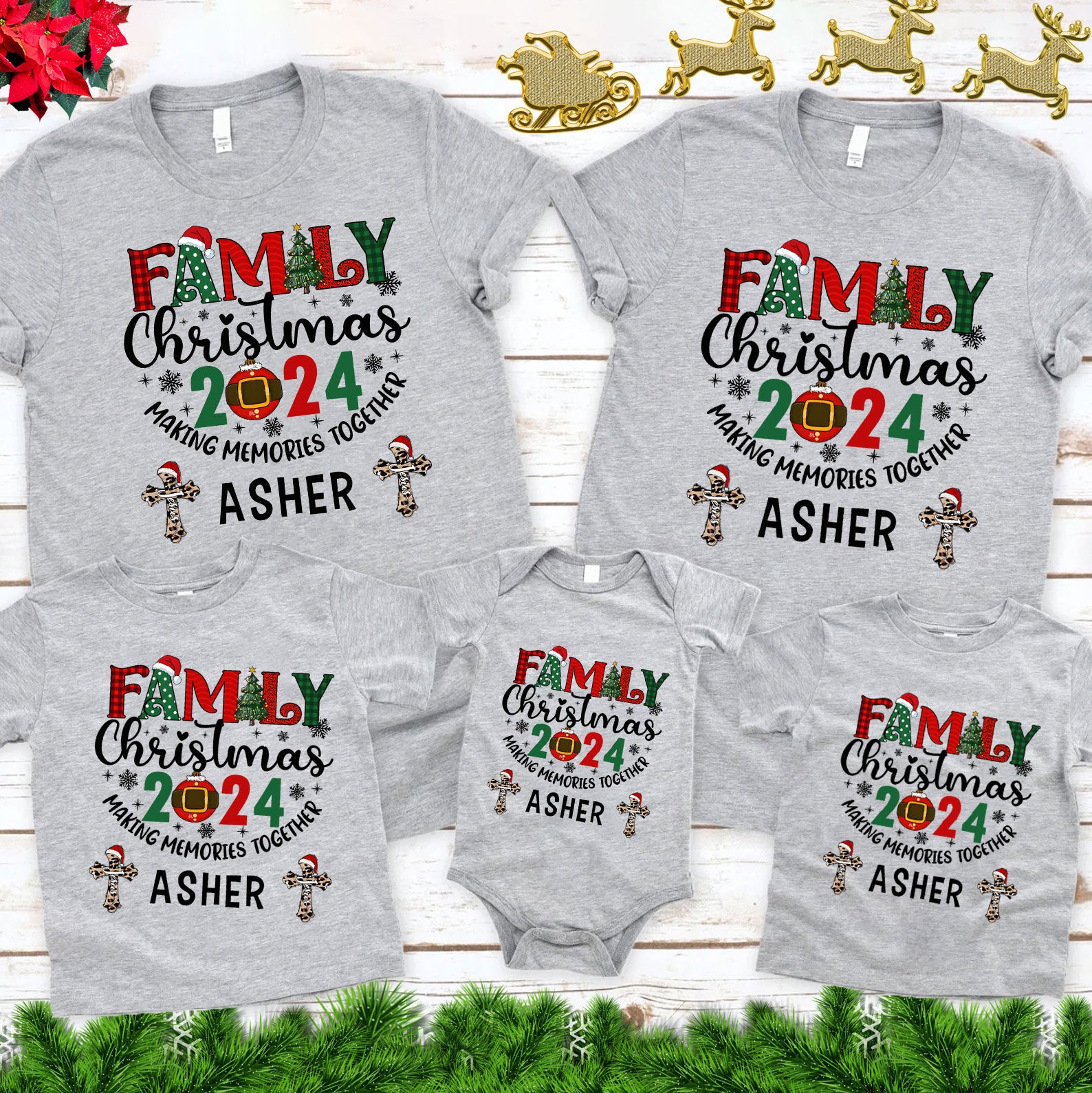 Personalized Family Christmas Matching Christian T-Shirt
