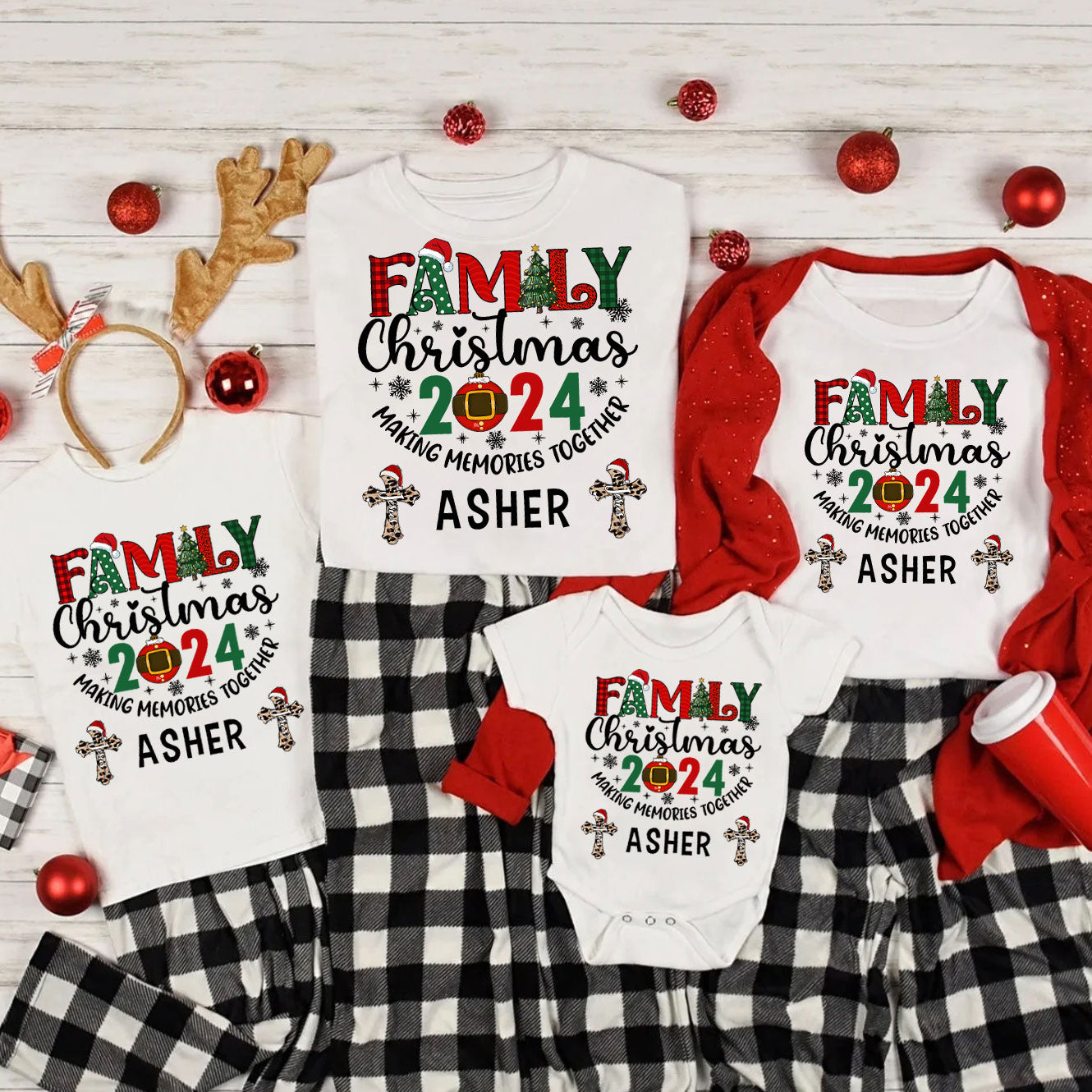 Personalized Family Christmas Matching Christian T-Shirt
