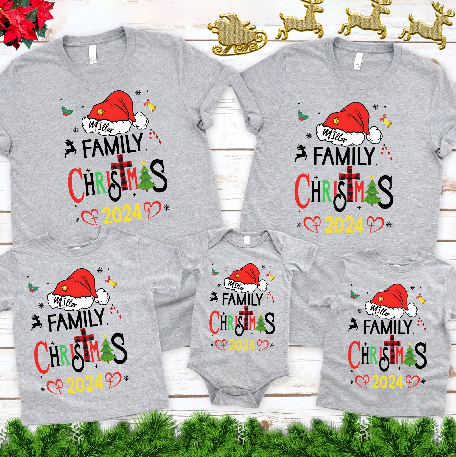 Personalized Family Christmas Matching Shirts