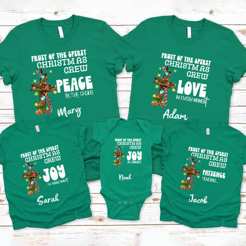 Personalized Fruit Of Spirit Christmas Family Matching Shirts