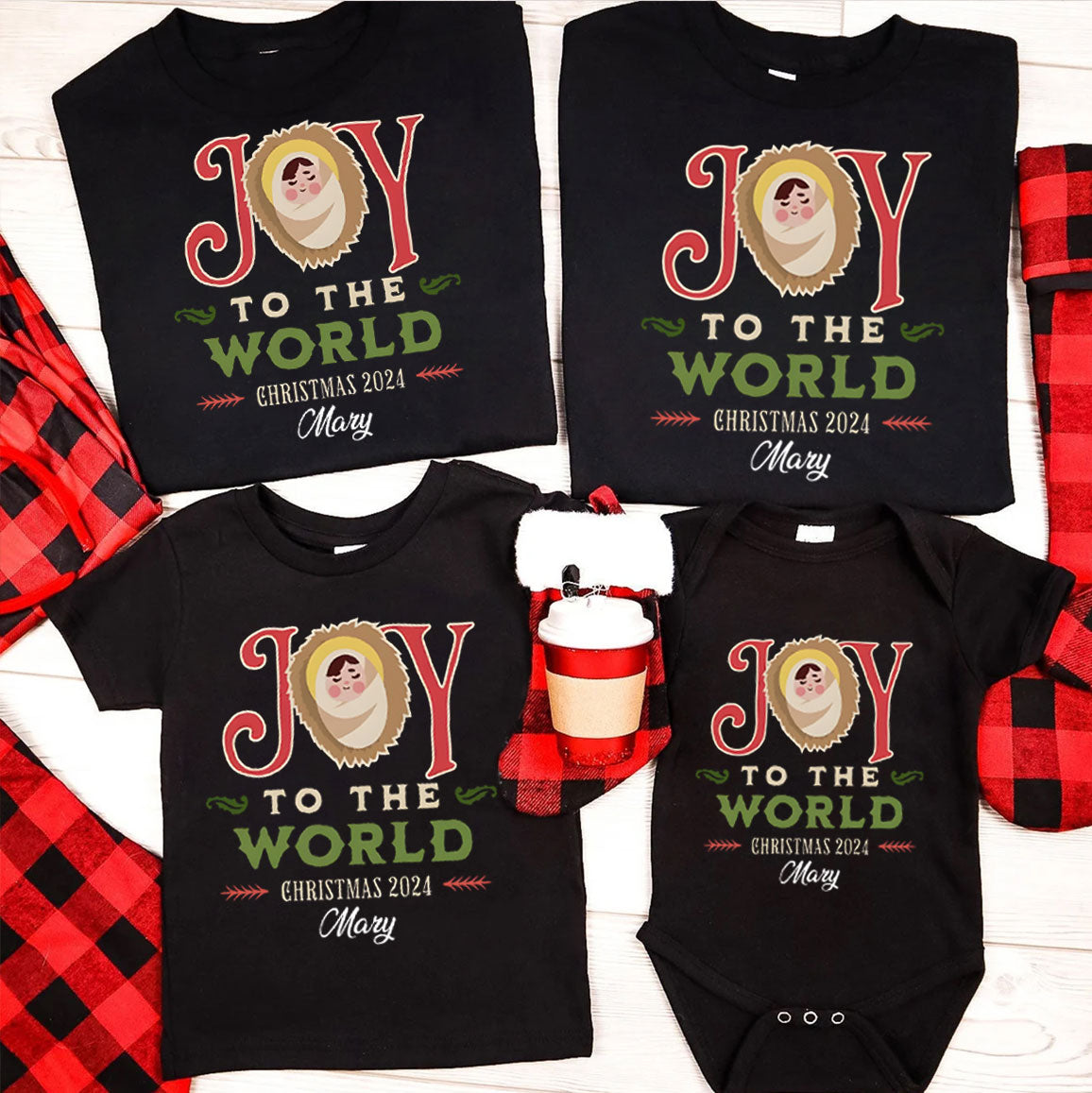 Personalized Joy To The Lord Christmas Family Matching Shirts