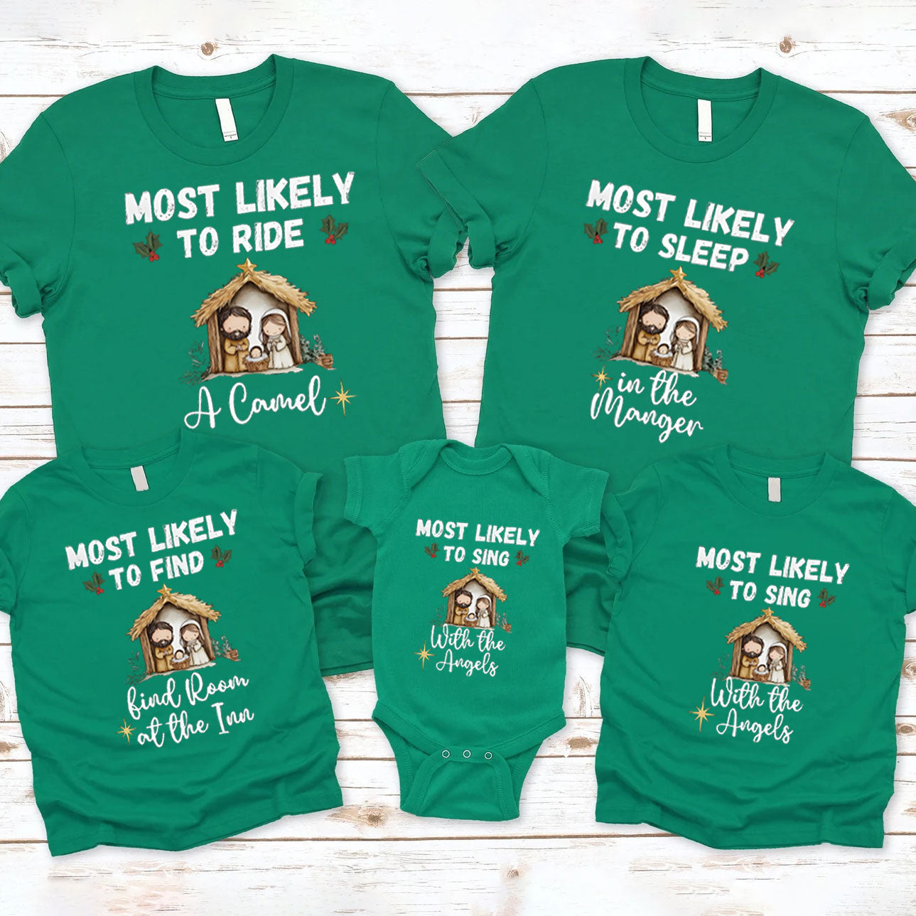 Personalized Most Likely Christmas Family Matching Shirts