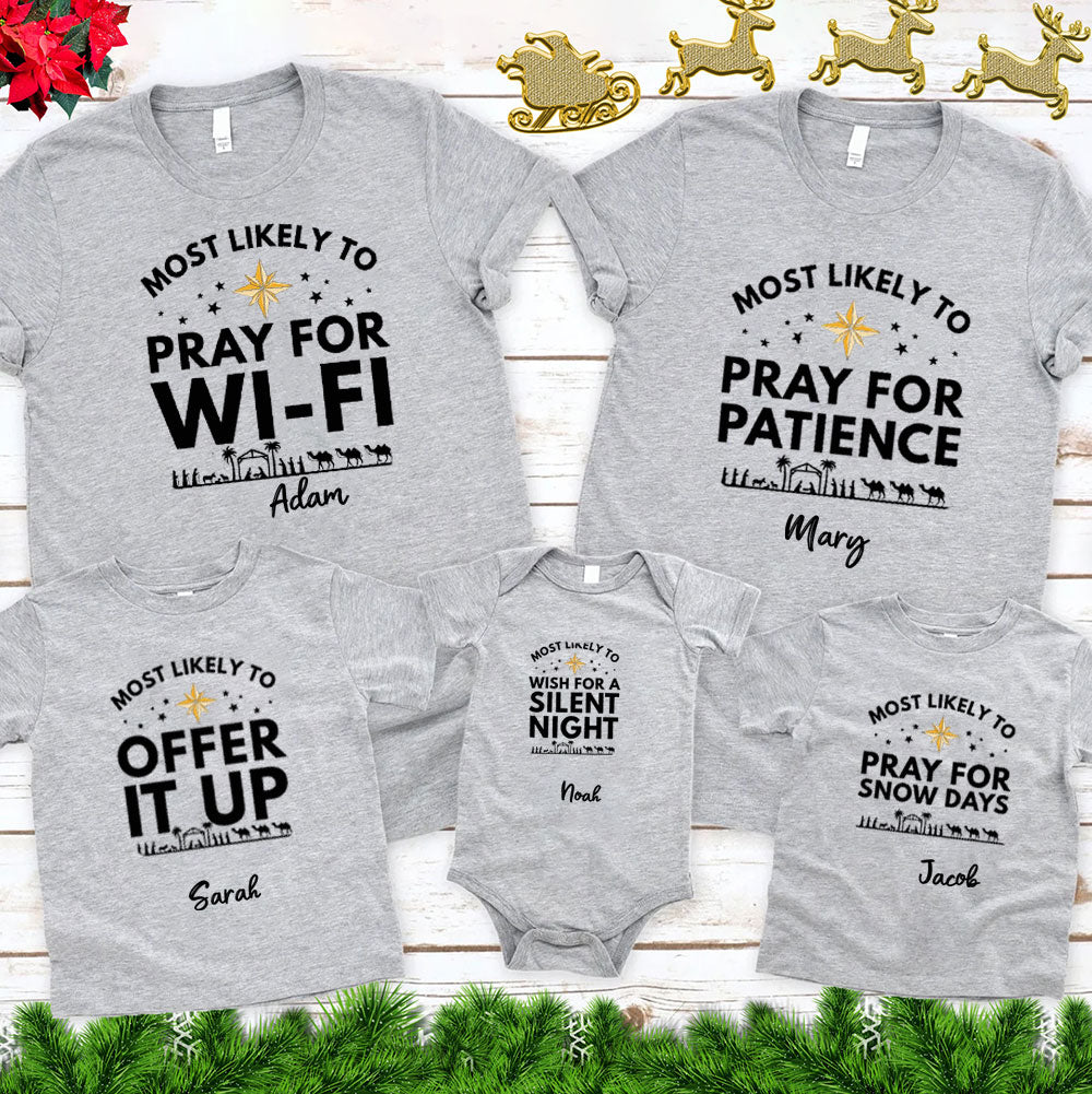 Personalized Most Likely To Christmas Family Matching Shirts