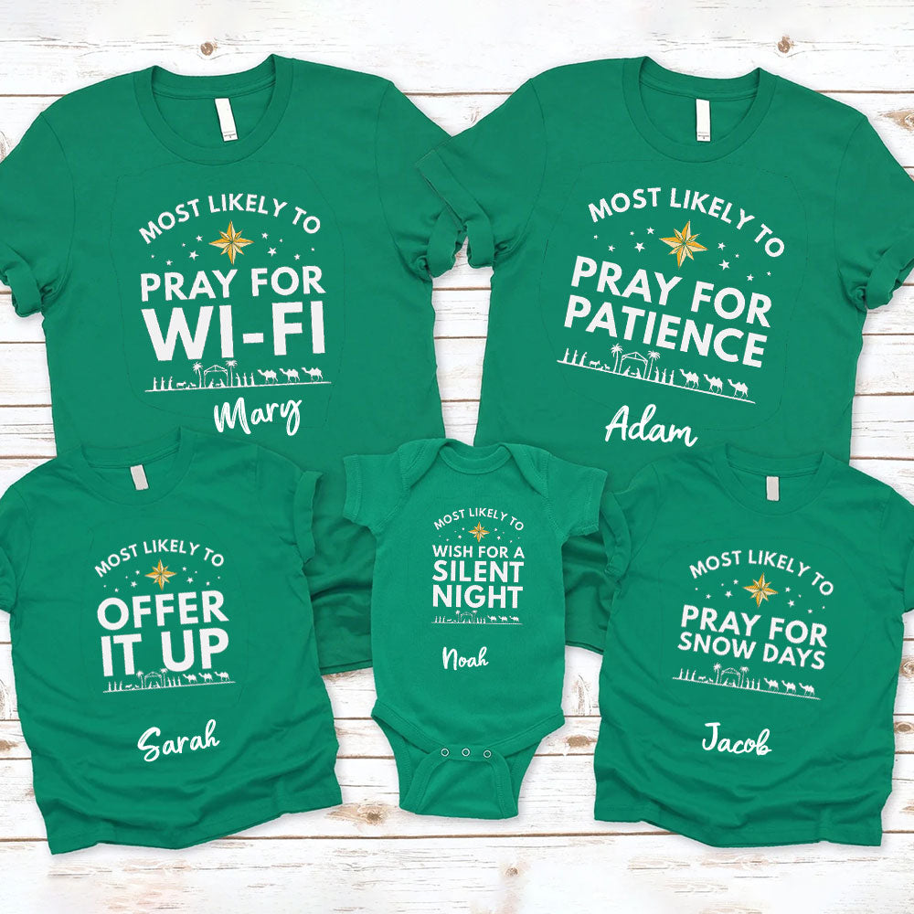 Personalized Most Likely To Christmas Family Matching Shirts