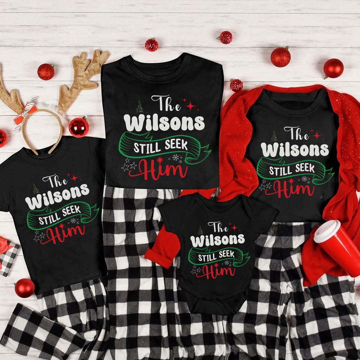 Personalized  Still Seek Him Family Matching Shirts