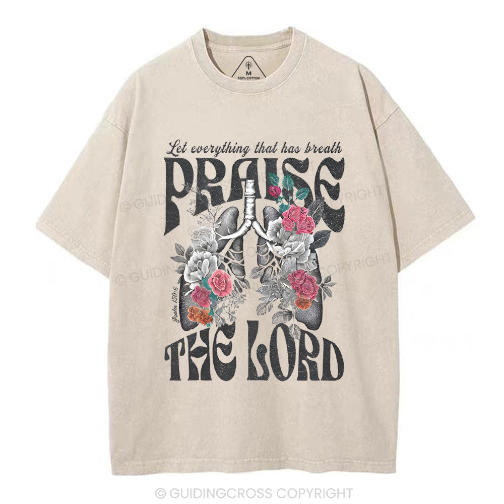 Praise The Lord Christian Washed T-Shirt
