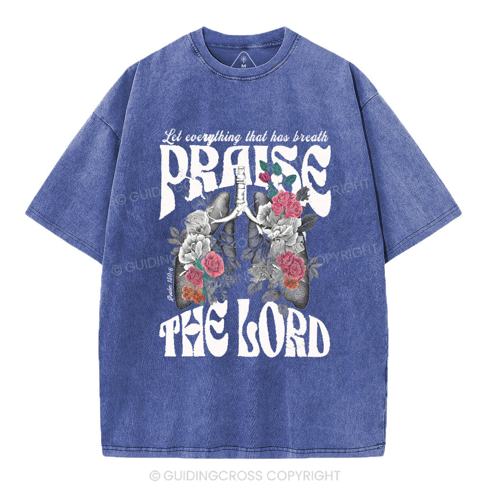 Praise The Lord Christian Washed T-Shirt
