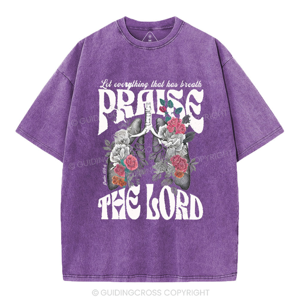 Praise The Lord Christian Washed T-Shirt