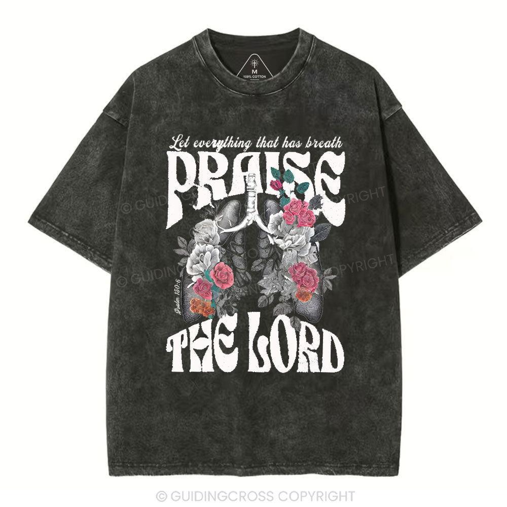 Praise The Lord Christian Washed T-Shirt