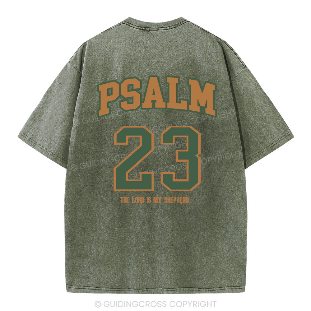 Psalm 23 Christian Washed T-Shirt