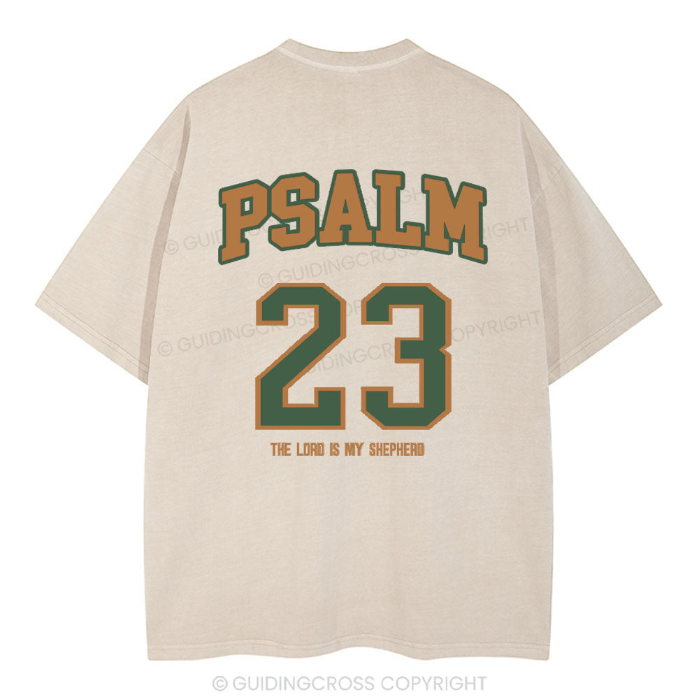 Psalm 23 Christian Washed T-Shirt