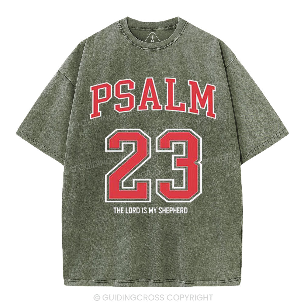 Psalm 23 Christian Washed T-Shirt