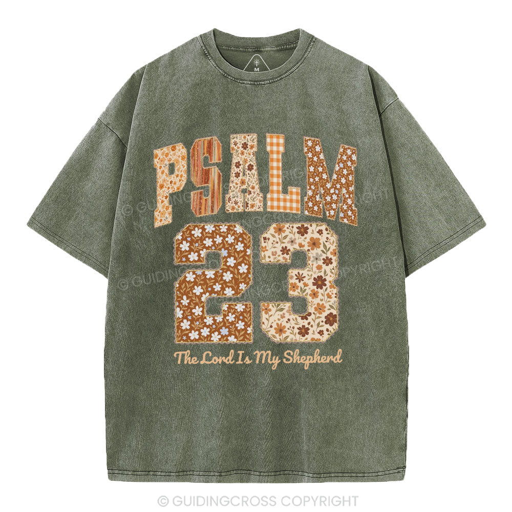 Psalm 23 Christian Washed T-Shirt