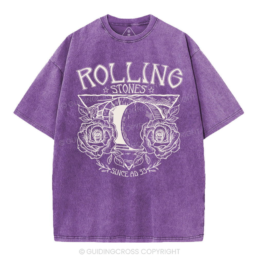 The Stone Was Rolled Away Retro Christian Washed T-Shirt