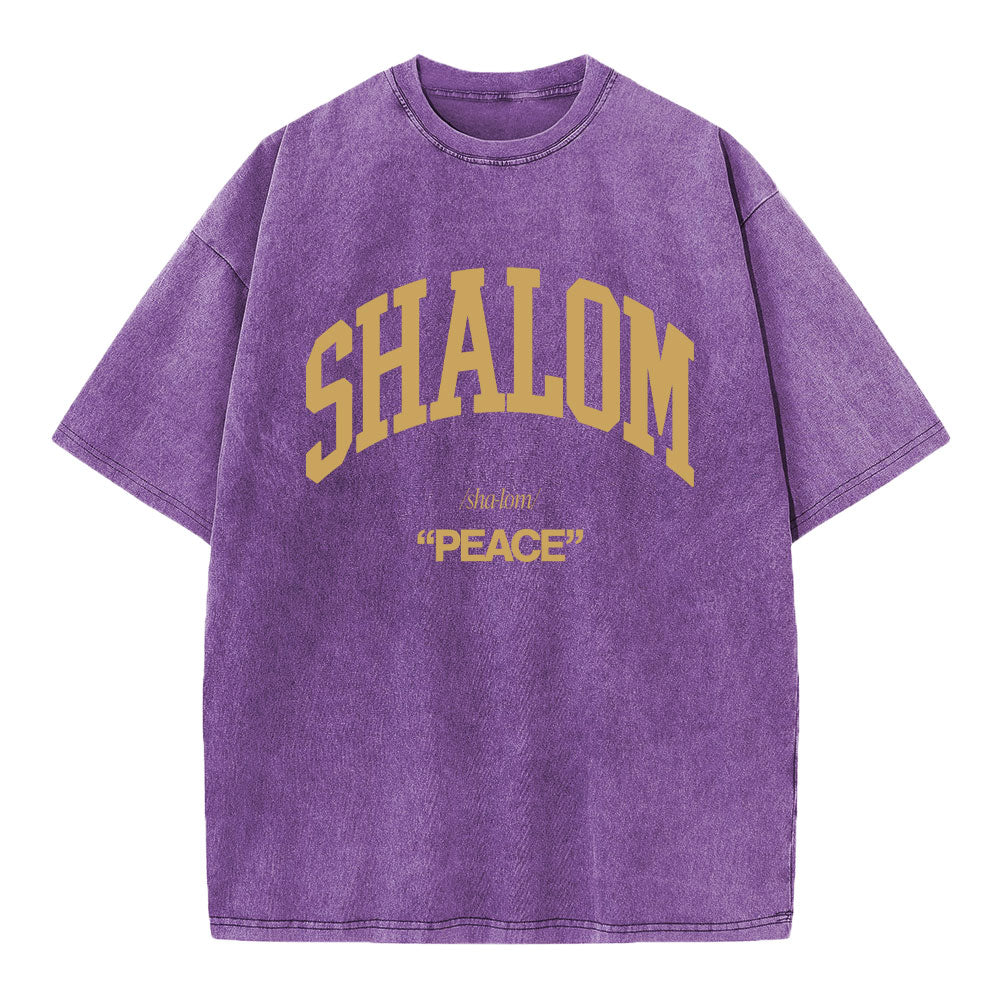 SHALOM Christian Washed T-Shirt