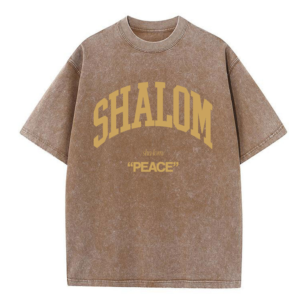 SHALOM Christian Washed T-Shirt