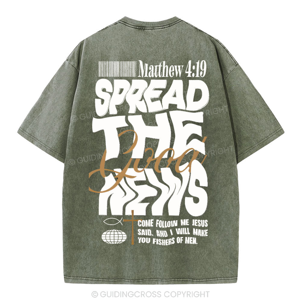 Spread The Good News Christian Washed T-Shirt