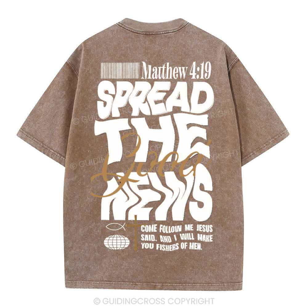 Spread The Good News Christian Washed T-Shirt