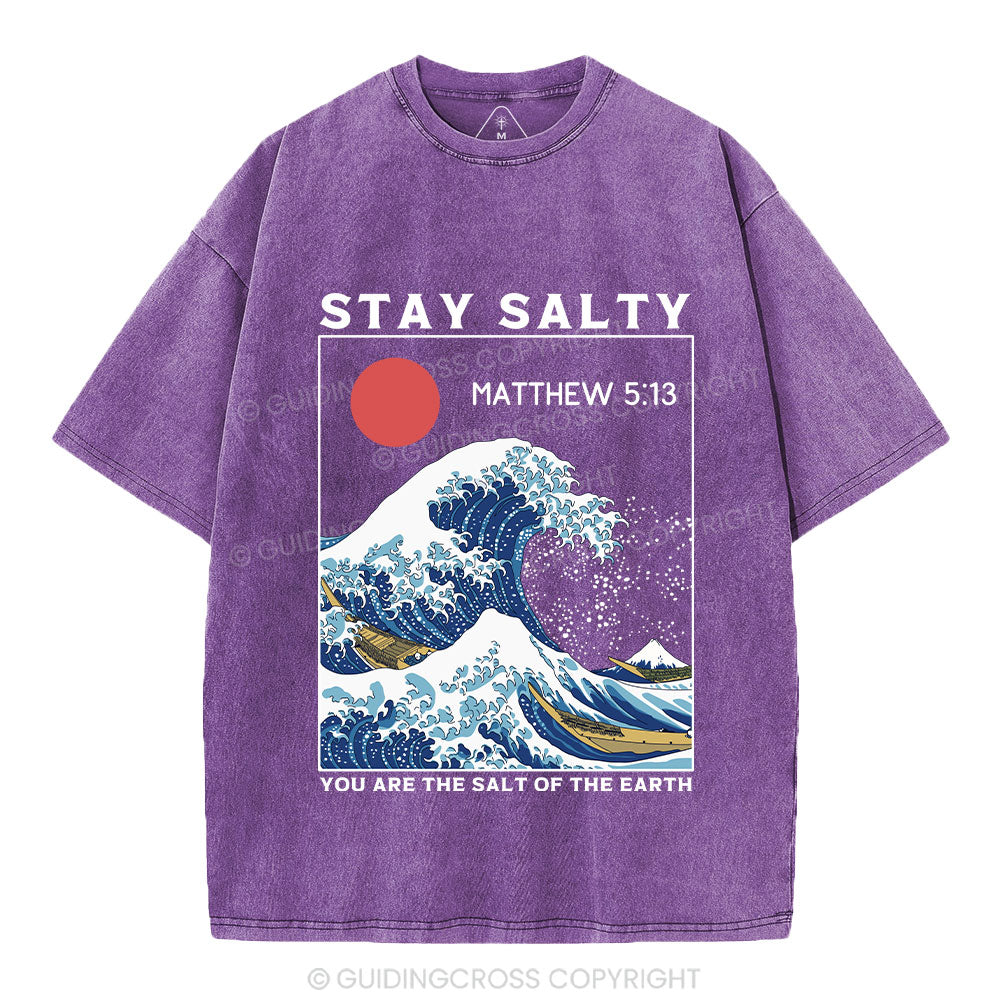 Stay Salty Christian Washed T-Shirt