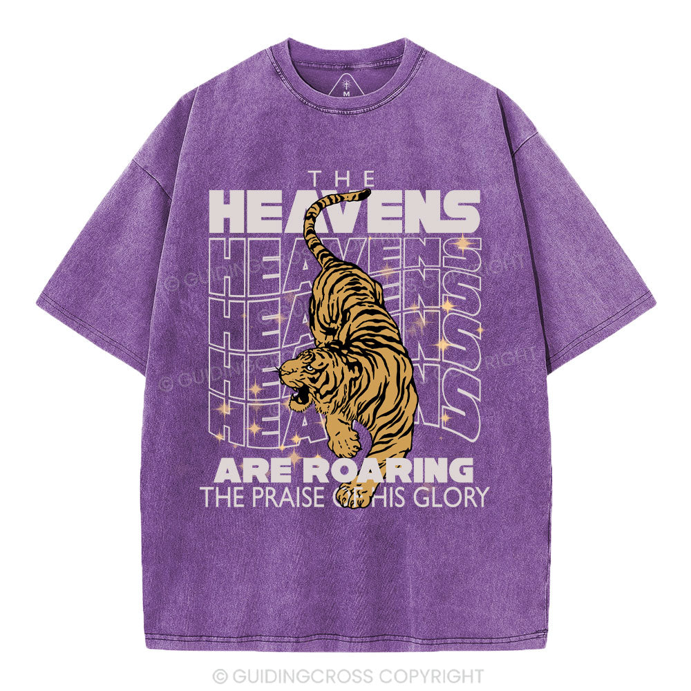 The Heavens Are Roaring Christian Washed T-Shirt