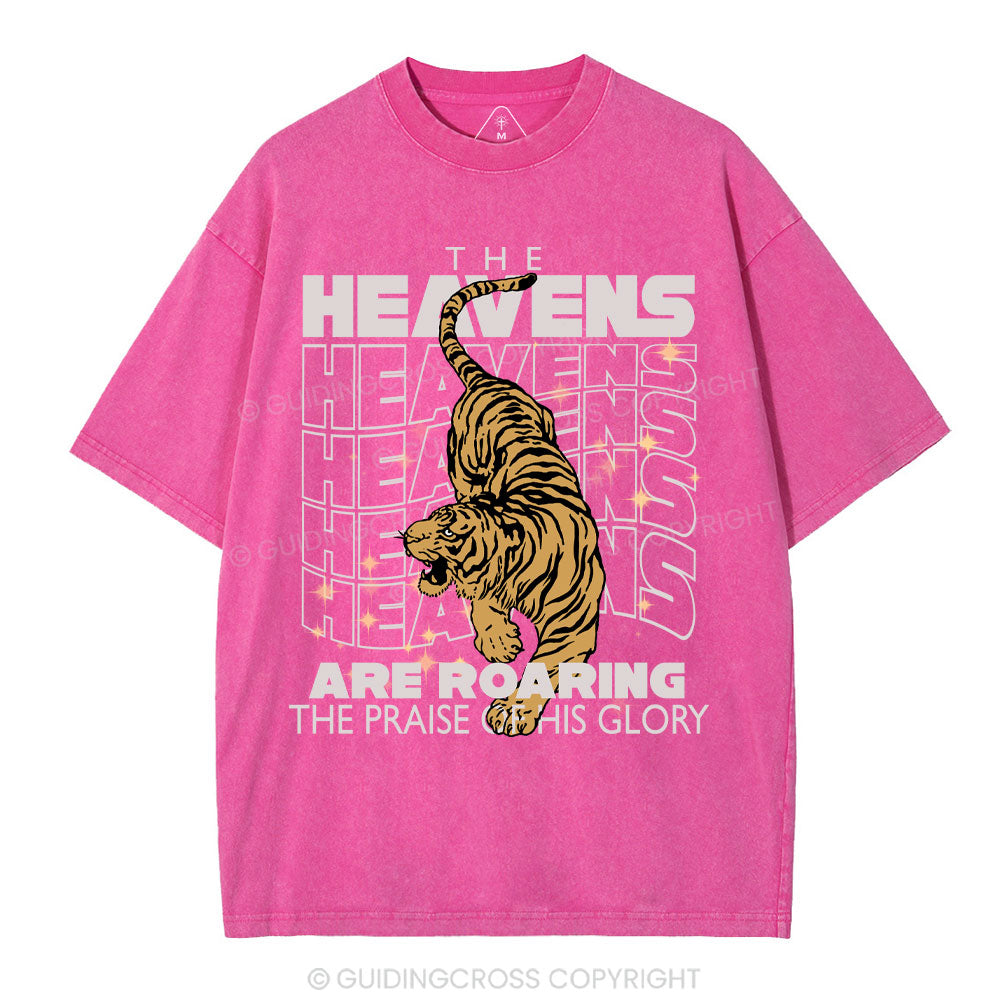 The Heavens Are Roaring Christian Washed T-Shirt