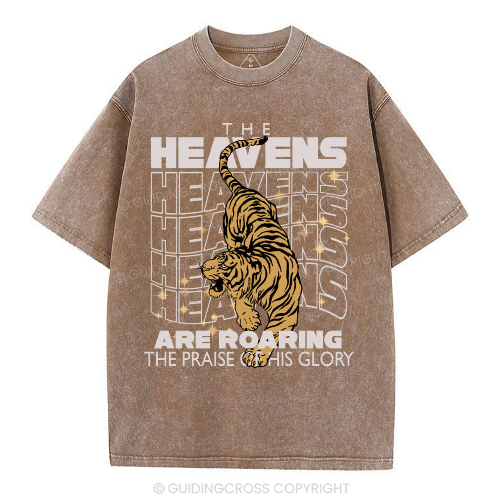 The Heavens Are Roaring Christian Washed T-Shirt