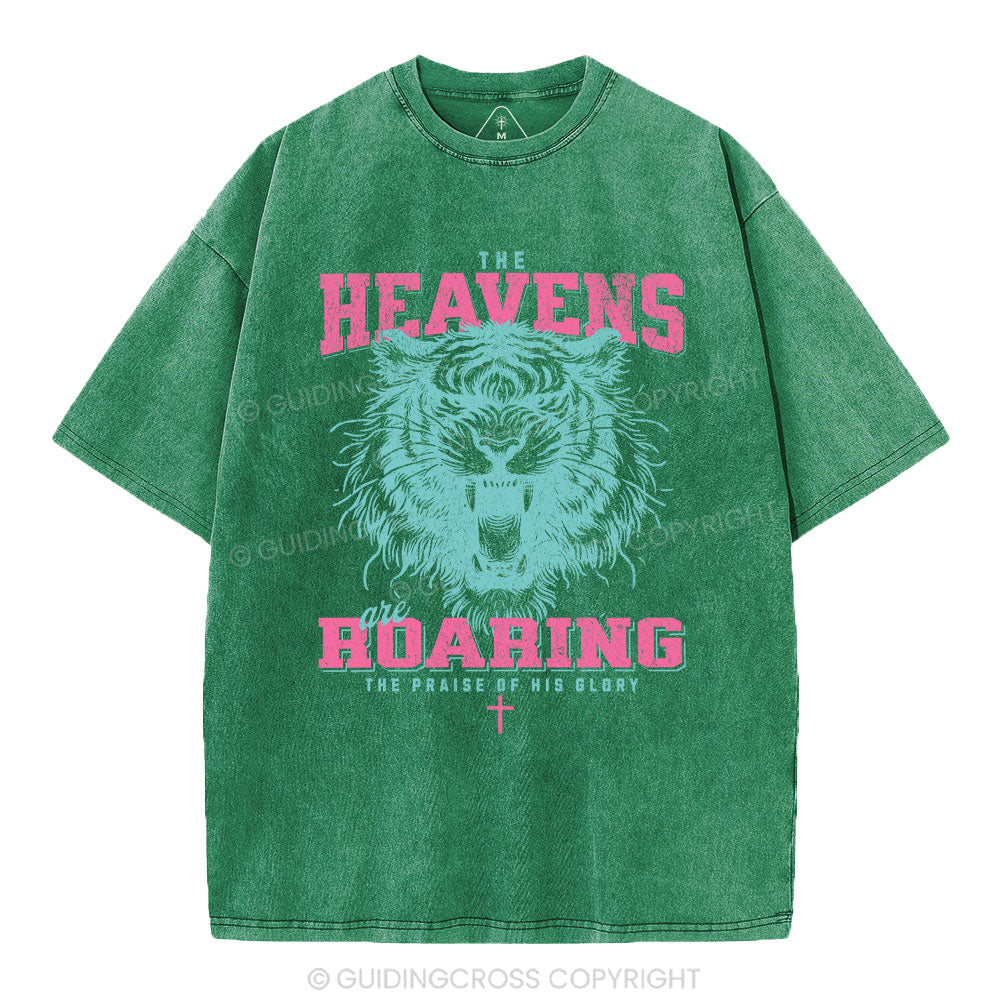 The Heavens Are Roaring Christian Washed T-Shirt