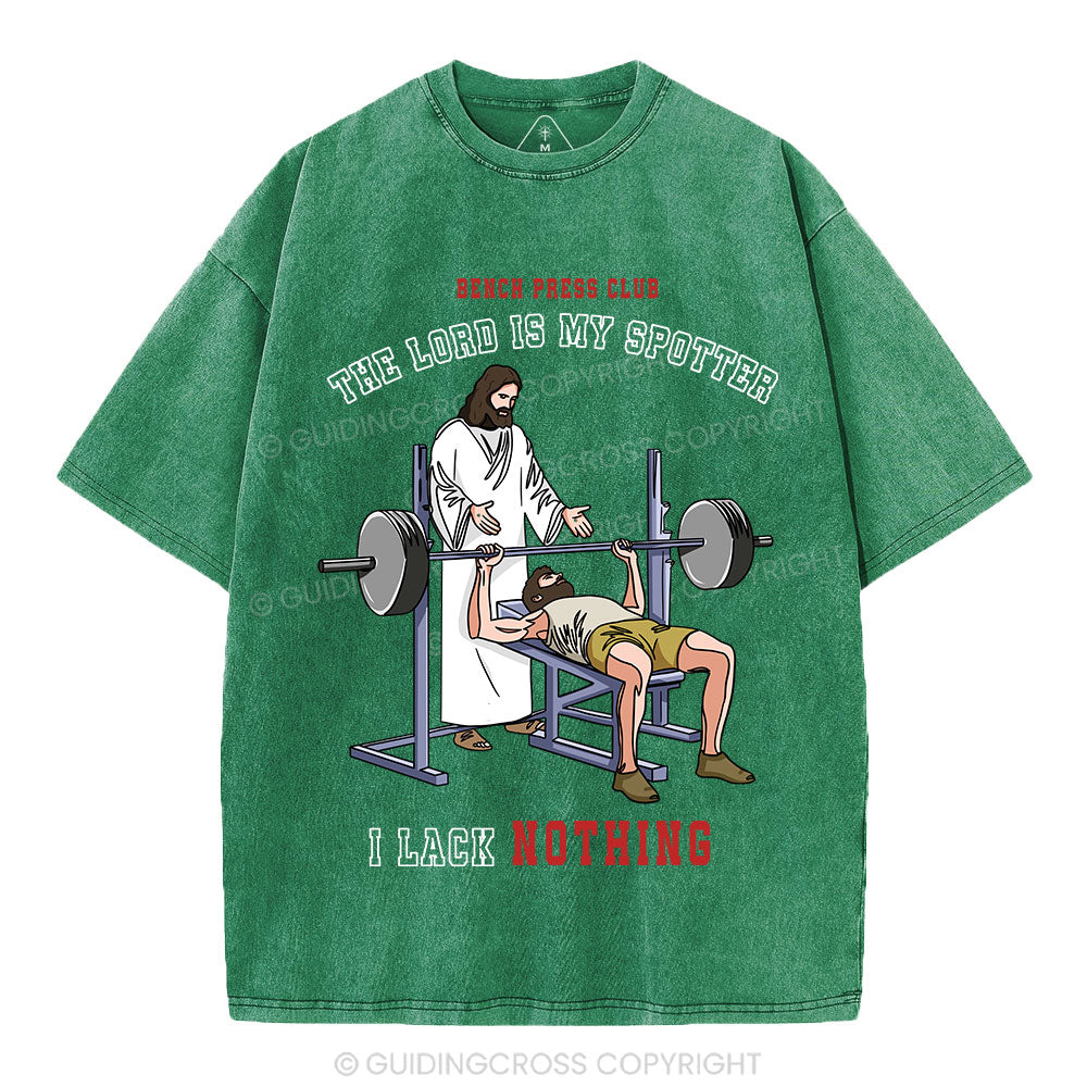 The Lord Is My Spotter Christian Washed T-Shirt