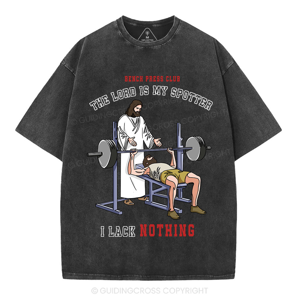The Lord Is My Spotter Christian Washed T-Shirt
