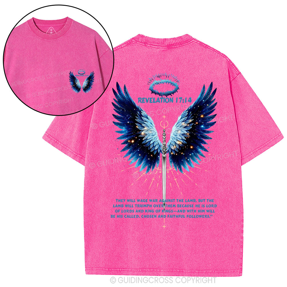 They Will Wage War Aginst The Lamb Christian Washed T-Shirt