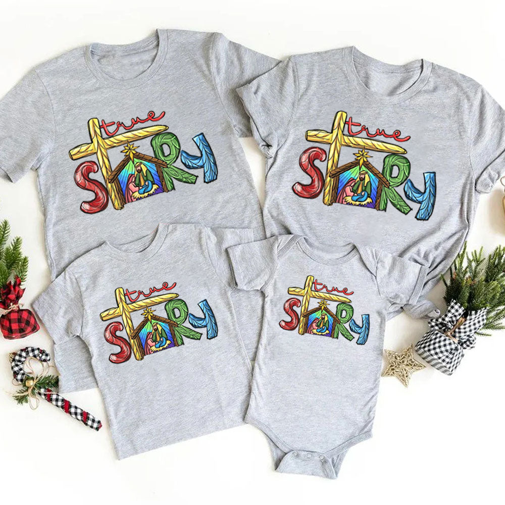 Personalized True Story Christmas Family Matching Shirts