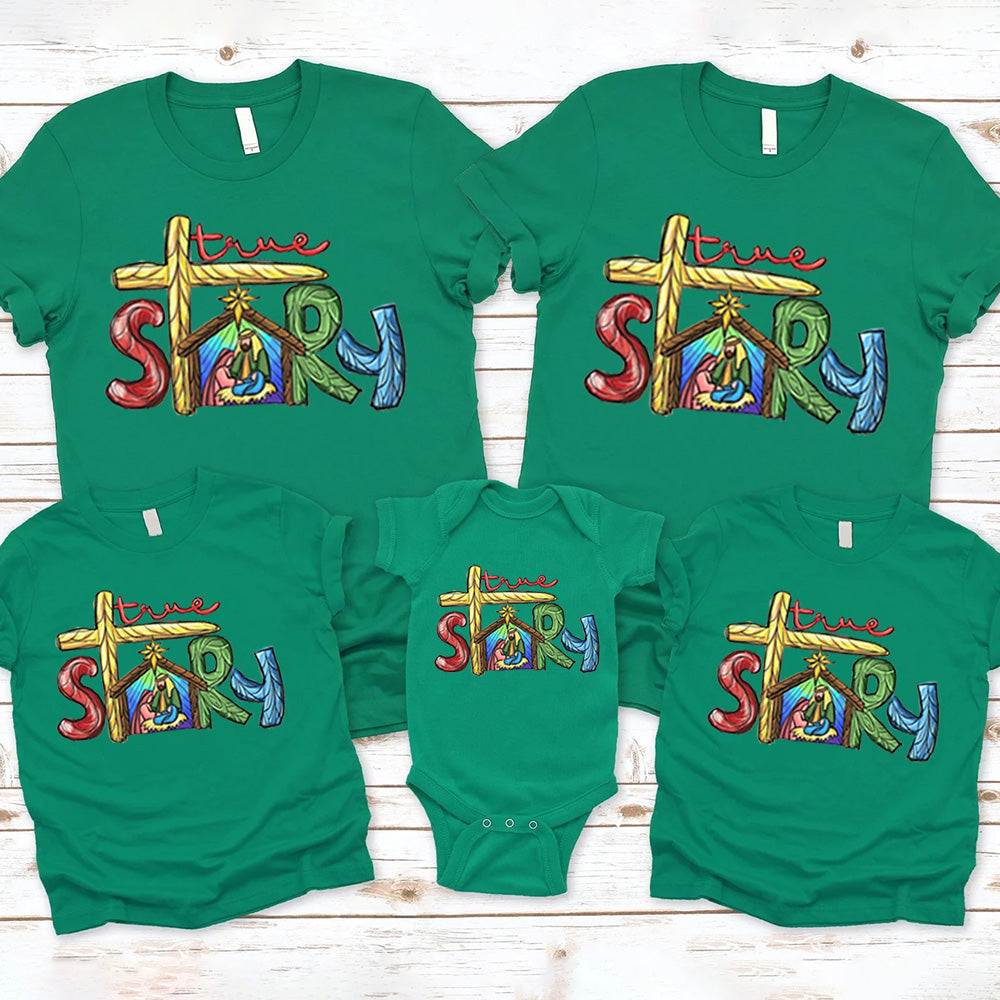 Personalized True Story Christmas Family Matching Shirts