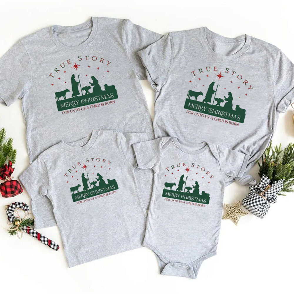 True Story Christmas Family Matching Shirts