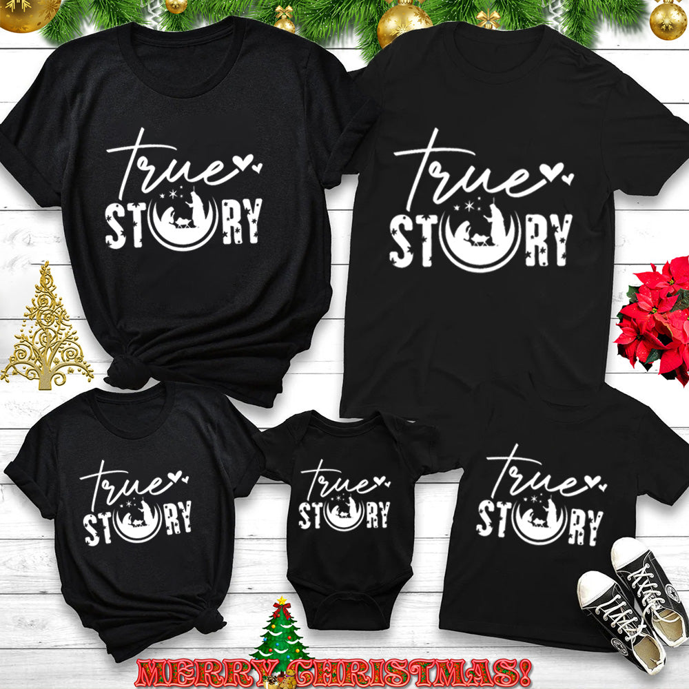 True Stroy Christian Christmas Family Matching Shirts