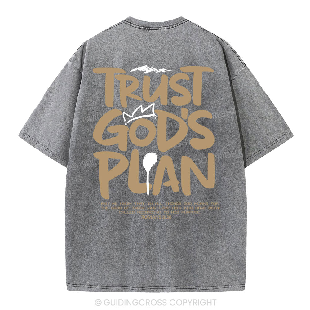 Trust God's Plan Christian Washed T-Shirt
