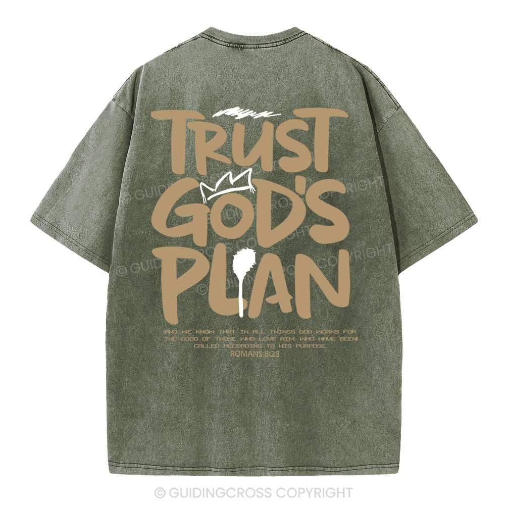 Trust God's Plan Christian Washed T-Shirt