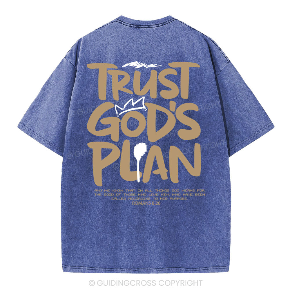 Trust God's Plan Christian Washed T-Shirt